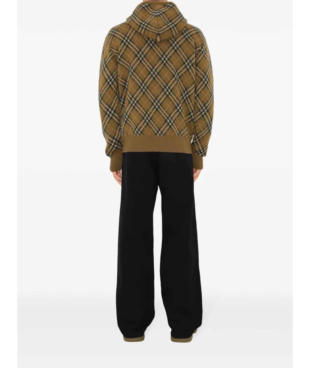 BURBERRY Зеленый шерстяной джемпер / свитер, фото 4
