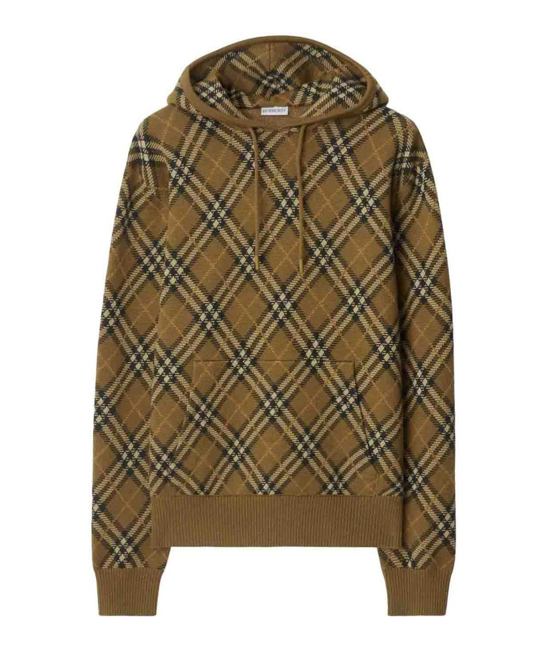 BURBERRY Зеленый шерстяной джемпер / свитер, фото 1