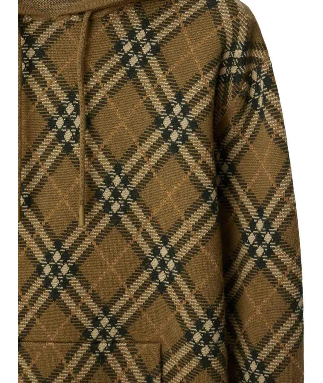 BURBERRY Зеленый шерстяной джемпер / свитер, фото 5