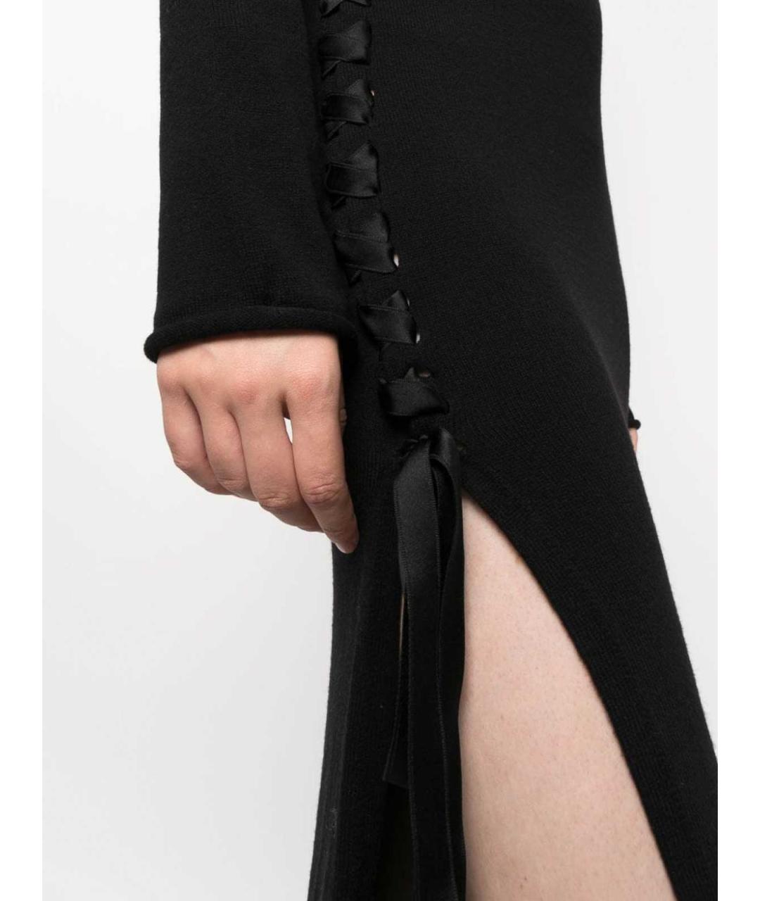 SAINT LAURENT Черное шерстяное вечернее платье, фото 4