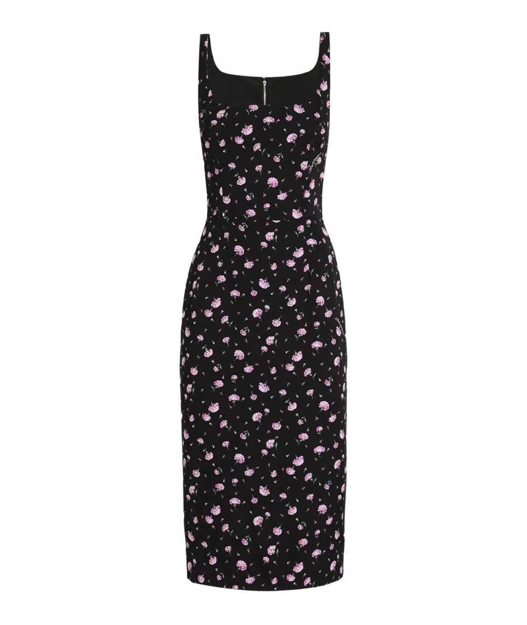 DOLCE&GABBANA Черное шелковое повседневное платье, фото 1