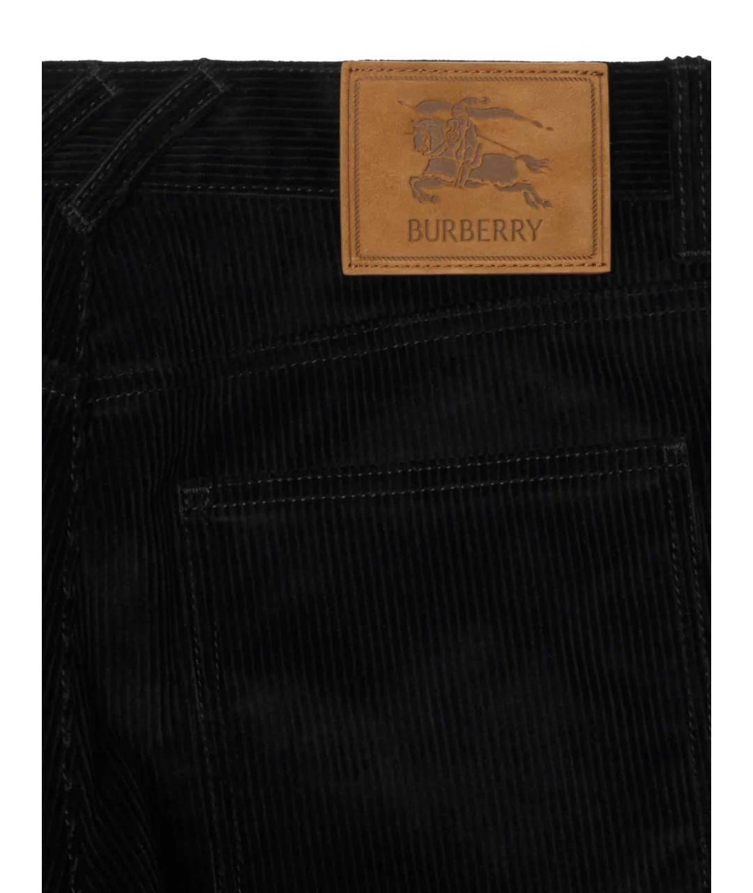 BURBERRY Черные замшевые брюки широкие, фото 4