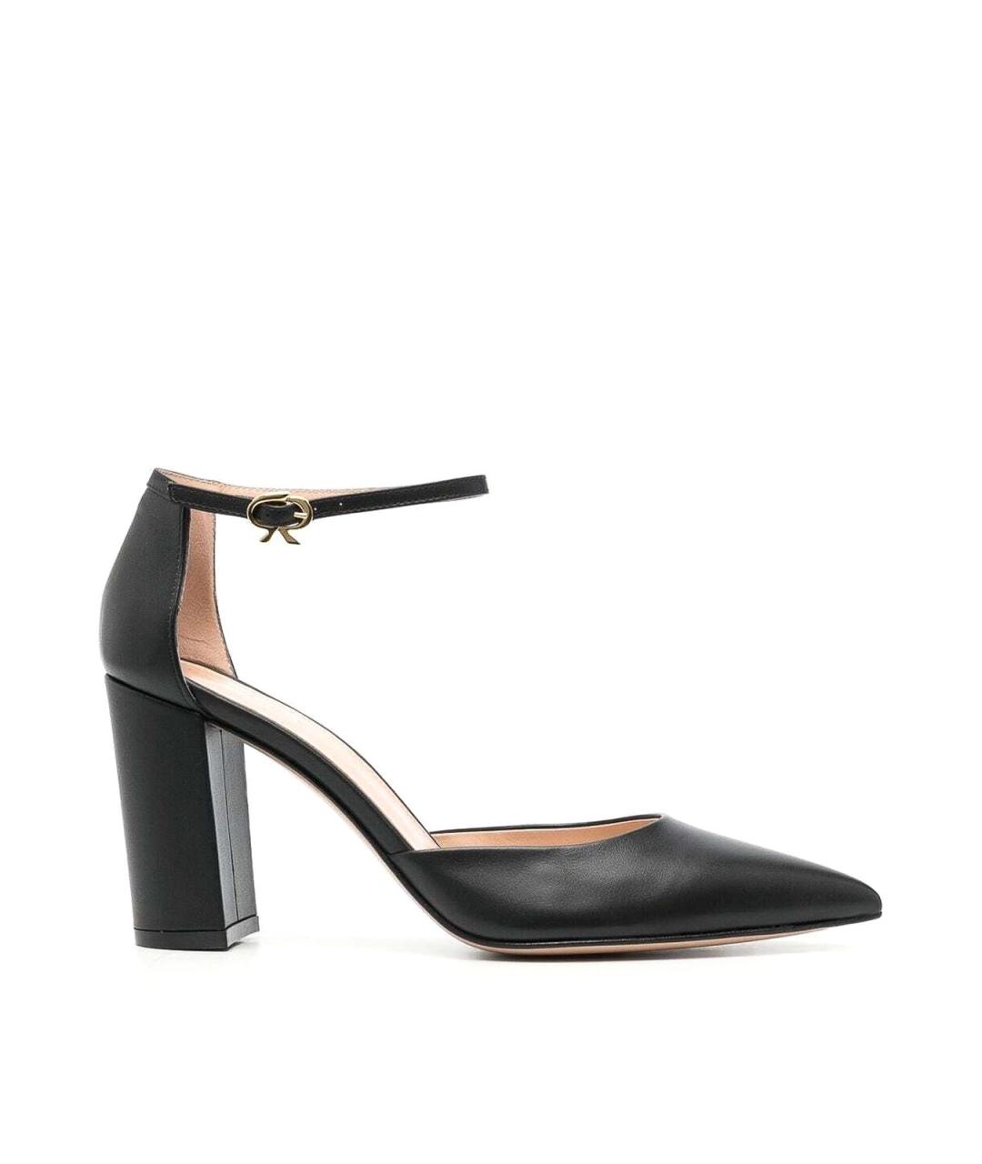 GIANVITO ROSSI Черные кожаные туфли, фото 1