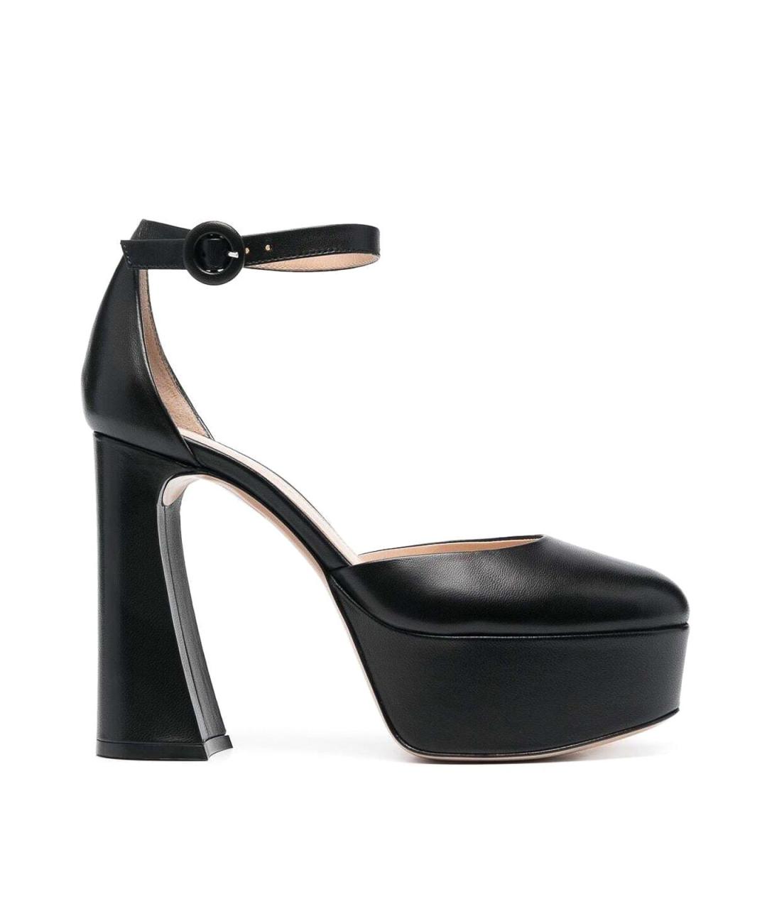 GIANVITO ROSSI Черные кожаные босоножки, фото 1