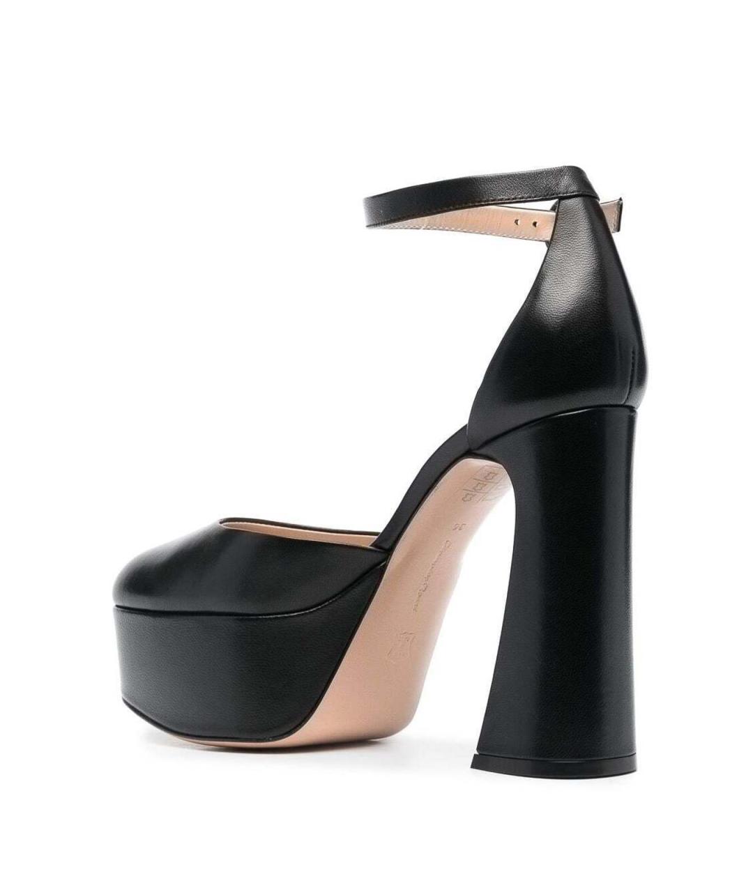 GIANVITO ROSSI Черные кожаные босоножки, фото 3