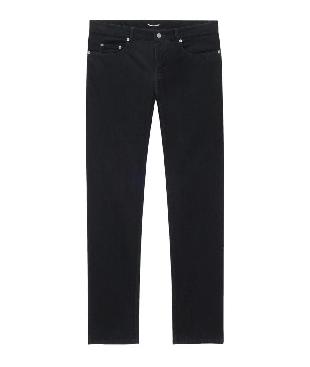 SAINT LAURENT Черные хлопковые прямые джинсы, фото 1