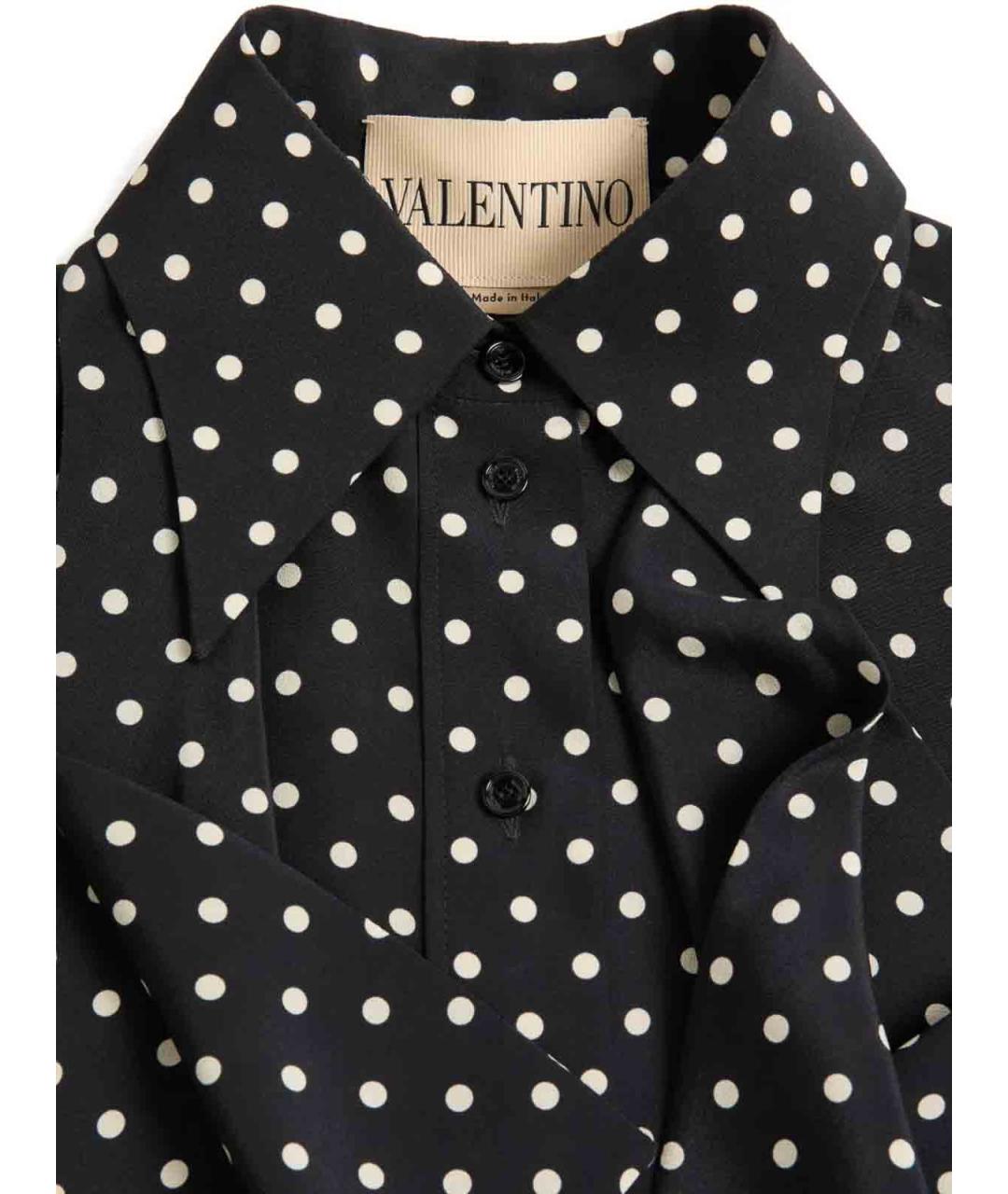 VALENTINO Черная шелковая блузы, фото 5