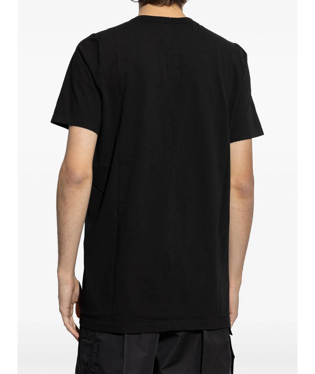 RICK OWENS Черная хлопковая футболка, фото 4