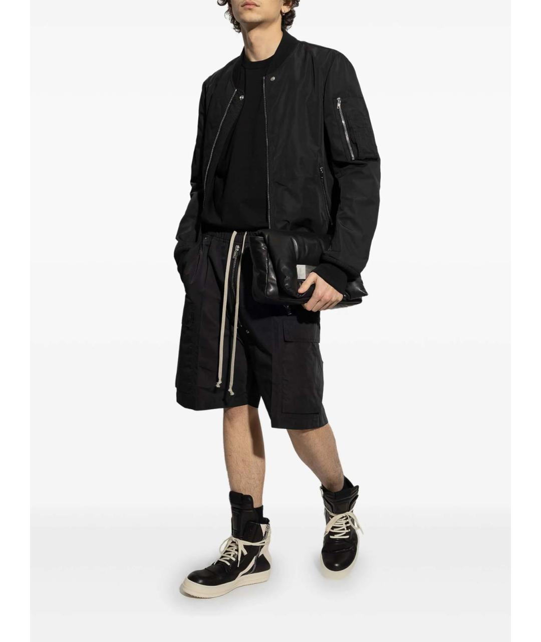 RICK OWENS Черная хлопковая футболка, фото 2
