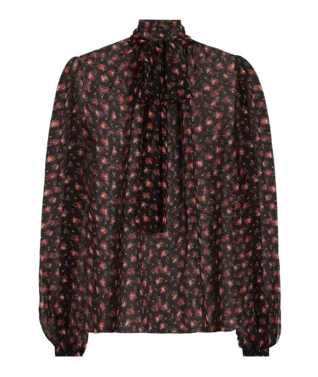 DOLCE&GABBANA Черная шелковая блузы, фото 1