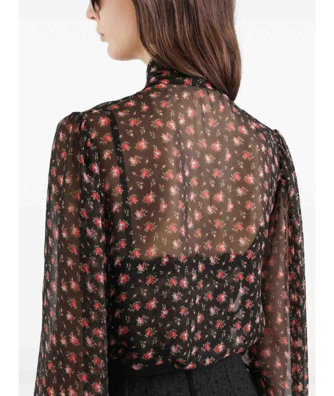 DOLCE&GABBANA Черная шелковая блузы, фото 5