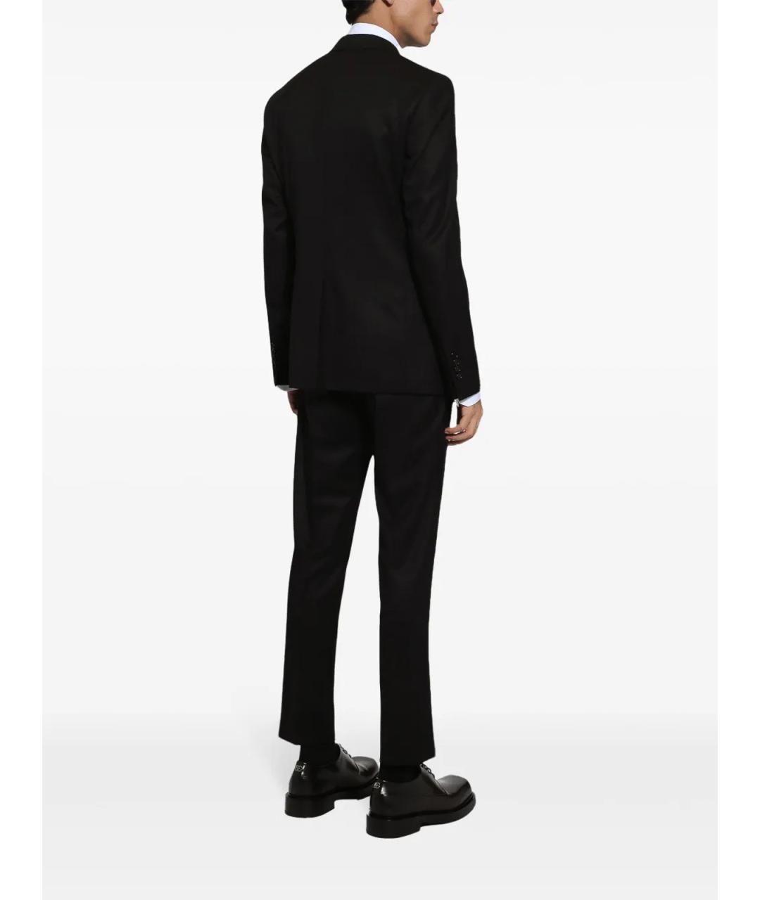 DOLCE&GABBANA Черные шерстяные классические брюки, фото 4