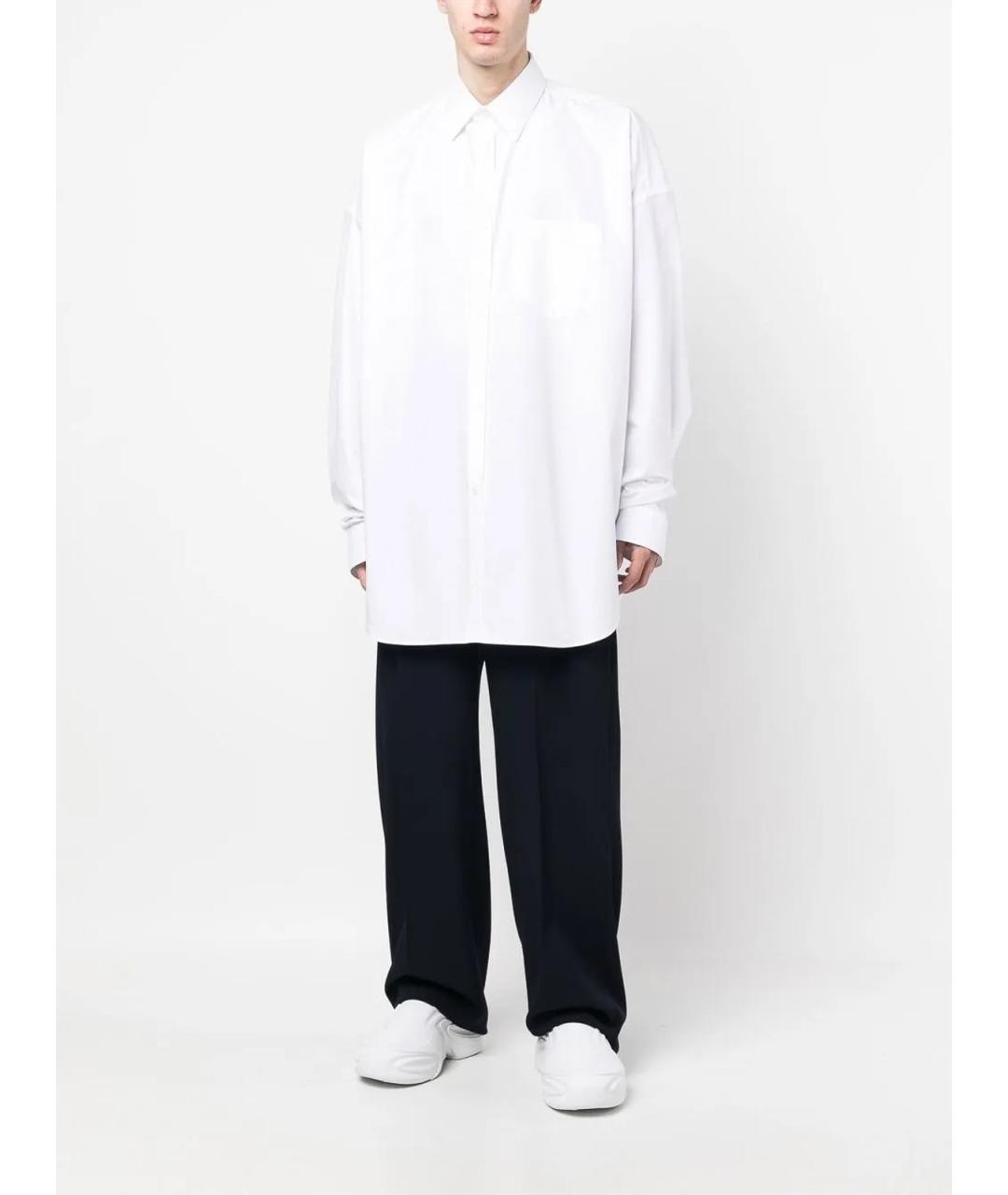 BALENCIAGA Темно-синие хлопковые классические брюки, фото 2