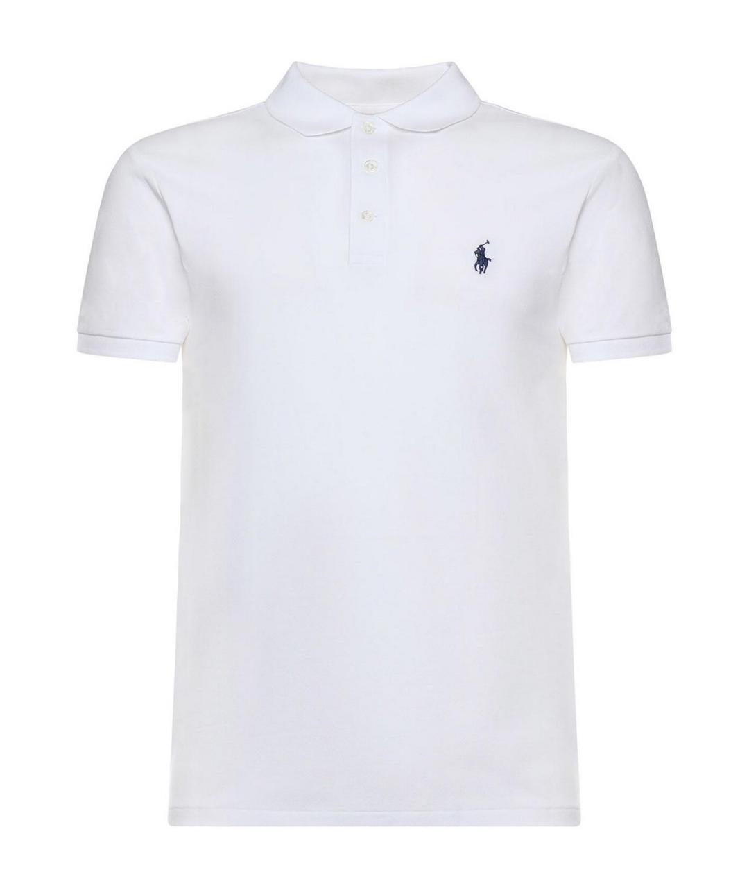 POLO RALPH LAUREN Белое хлопковое поло с коротким рукавом, фото 1