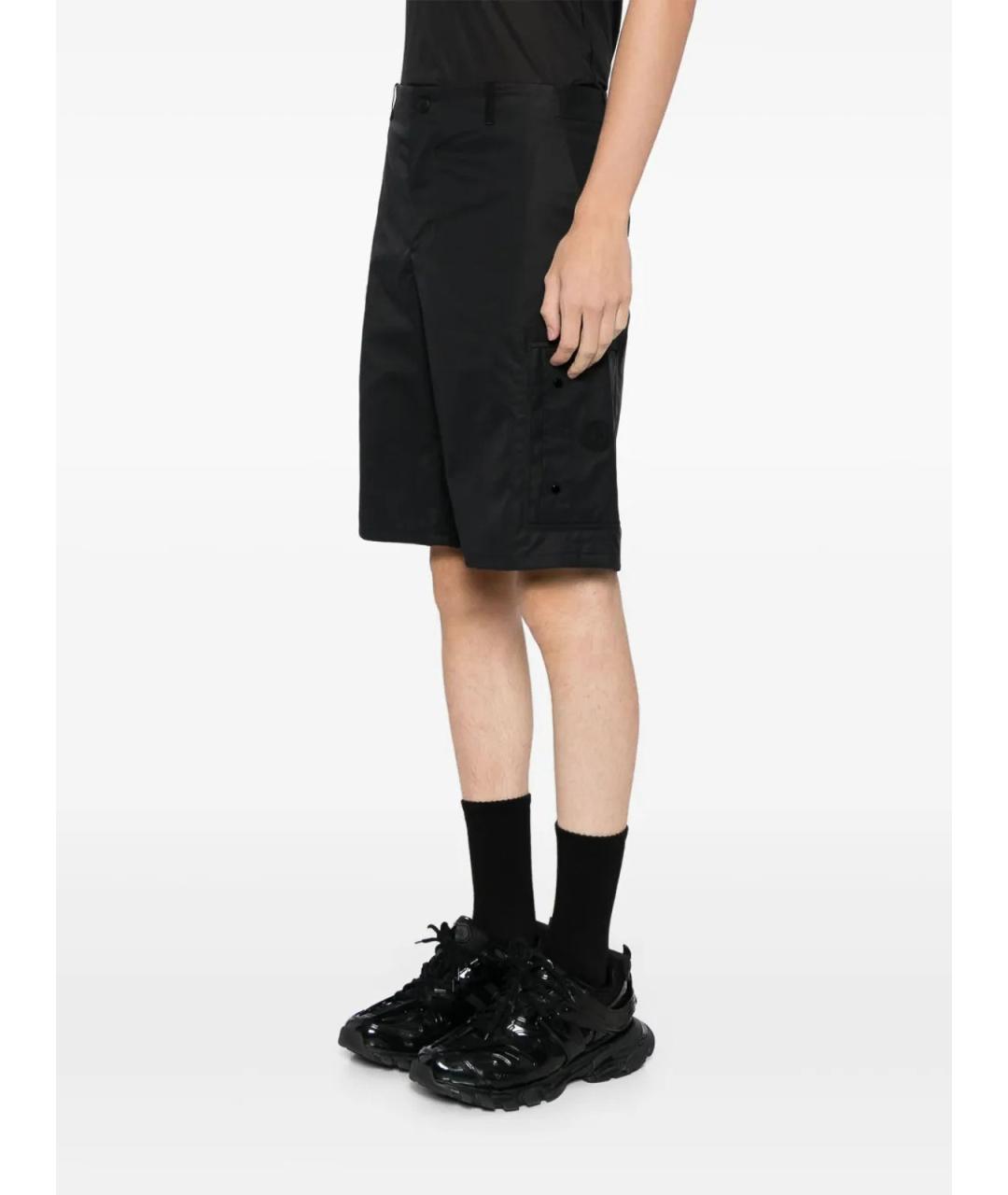 MONCLER Черные хлопковые шорты, фото 3