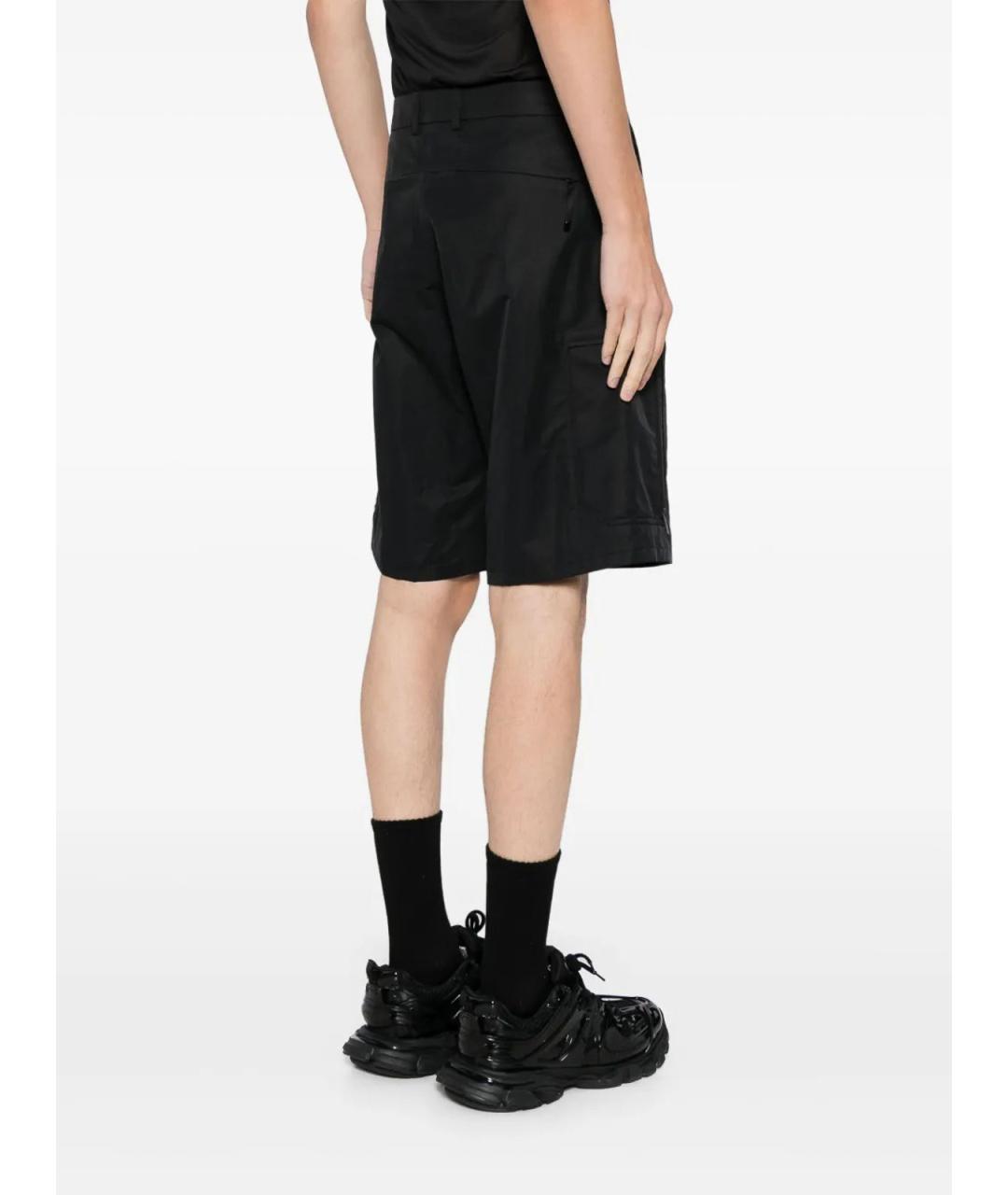 MONCLER Черные хлопковые шорты, фото 4