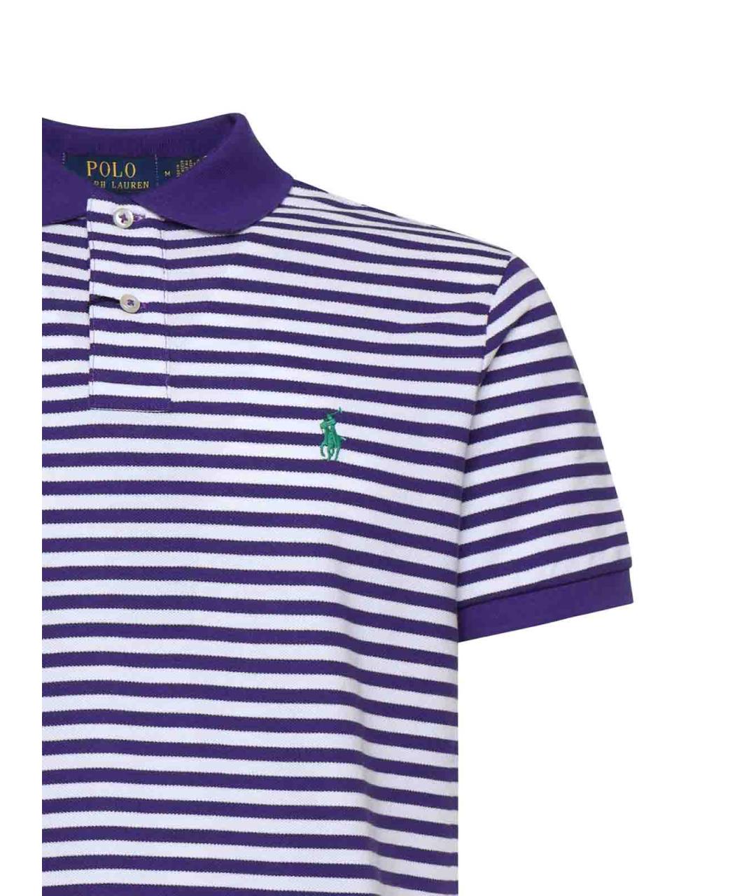 POLO RALPH LAUREN Фиолетовое хлопковое поло с коротким рукавом, фото 2