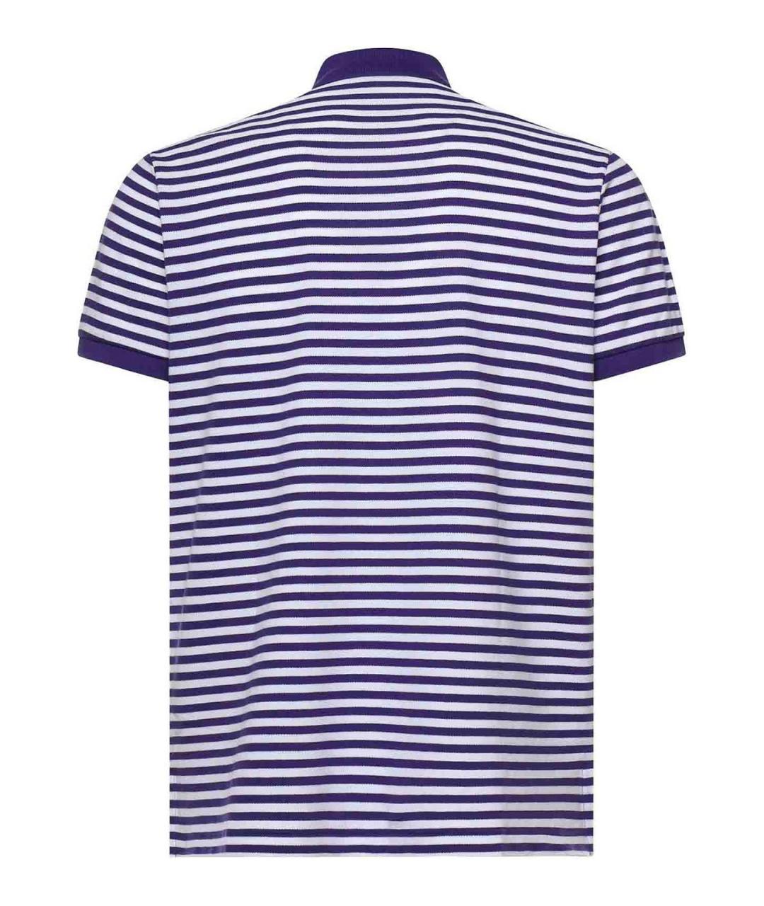 POLO RALPH LAUREN Фиолетовое хлопковое поло с коротким рукавом, фото 3