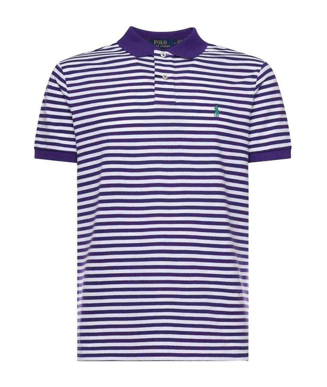 POLO RALPH LAUREN Фиолетовое хлопковое поло с коротким рукавом, фото 1