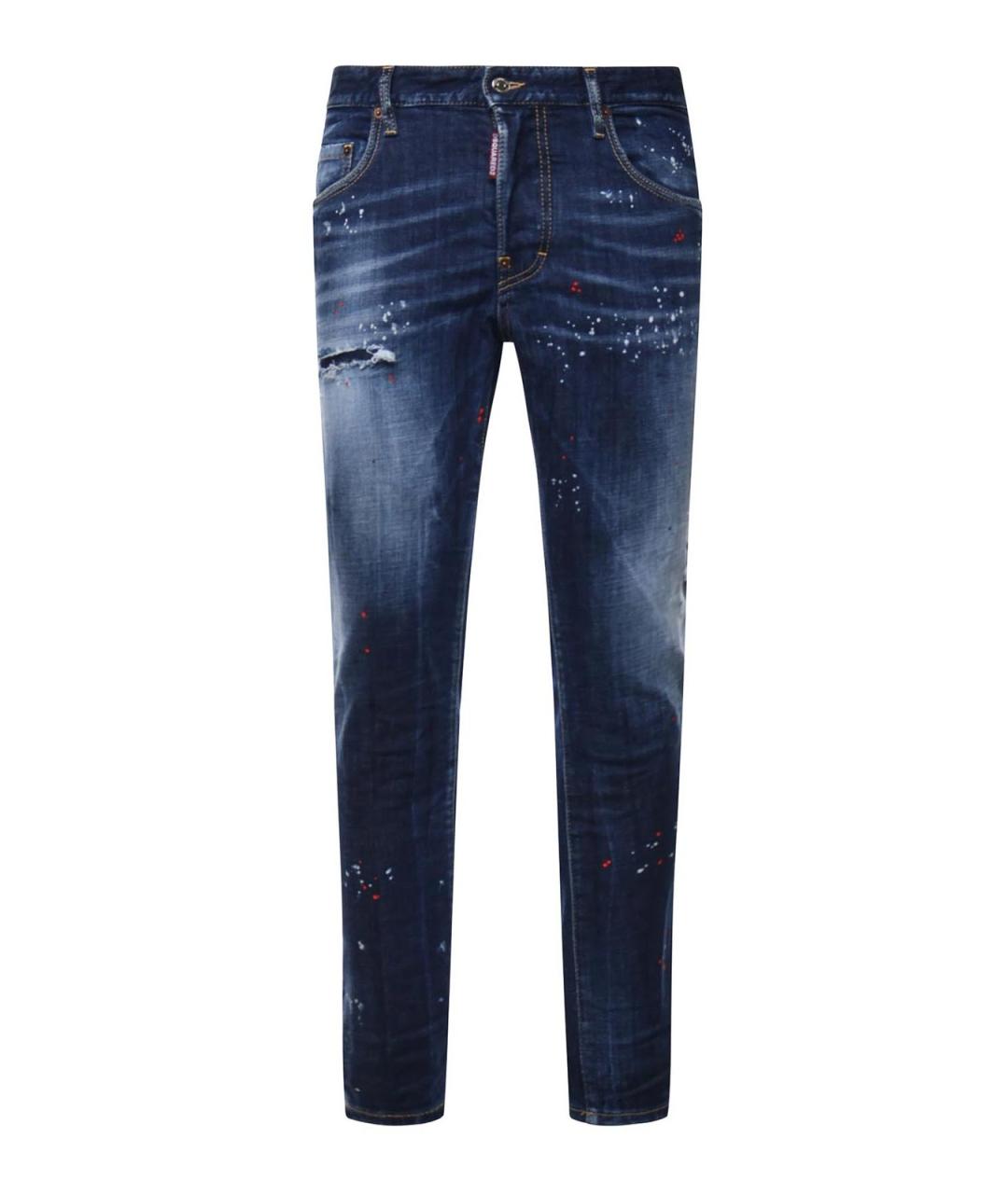 DSQUARED2 Синие хлопковые прямые джинсы, фото 1
