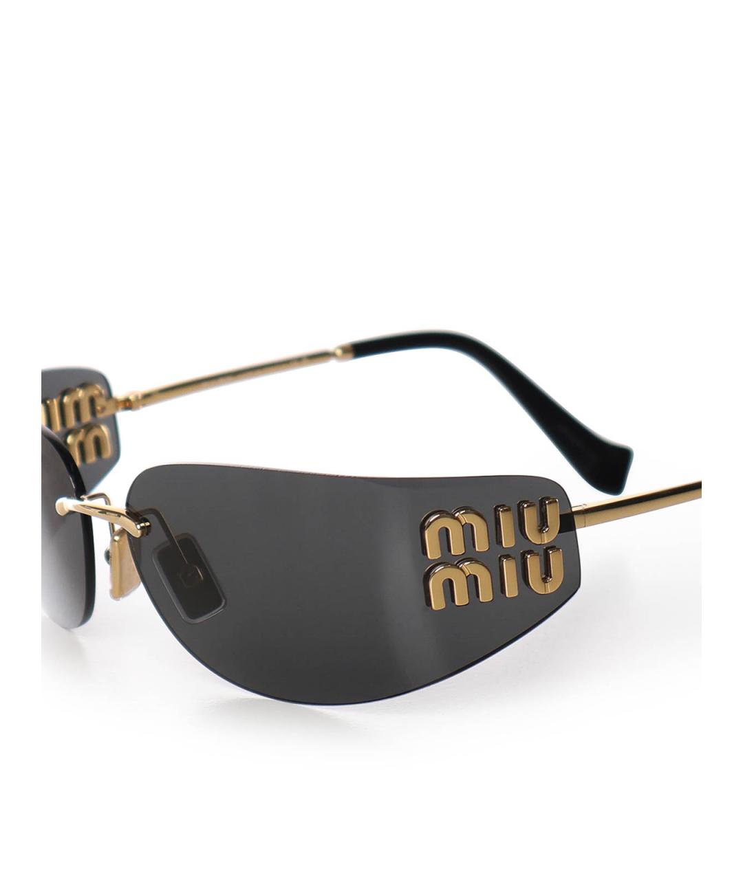 MIU MIU Серые металлические солнцезащитные очки, фото 4