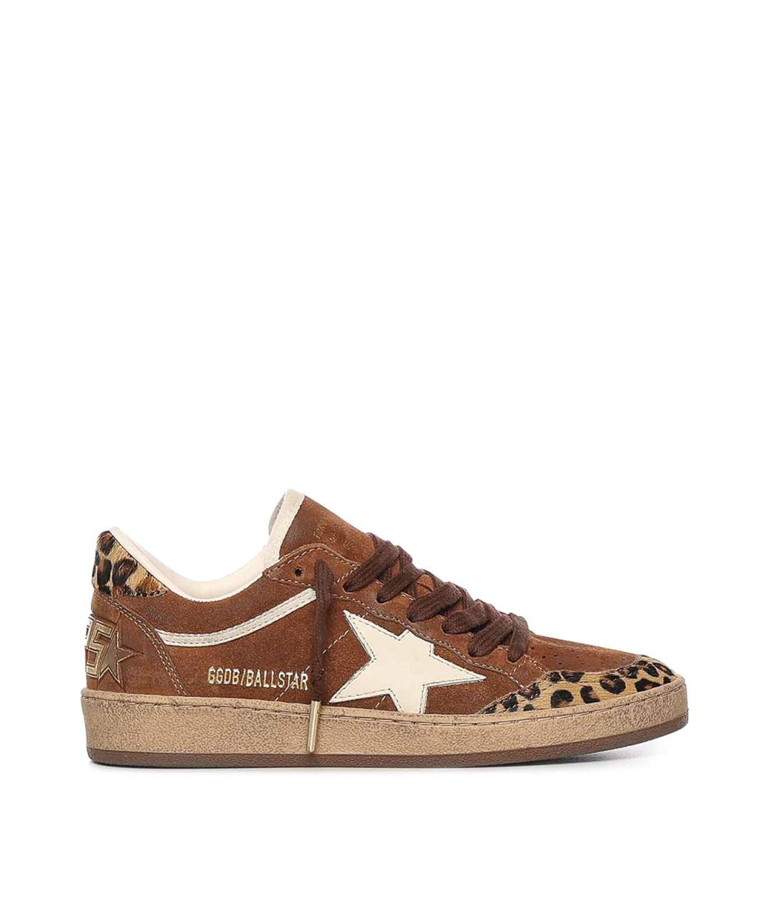 GOLDEN GOOSE DELUXE BRAND Коричневые кожаные кеды, фото 1