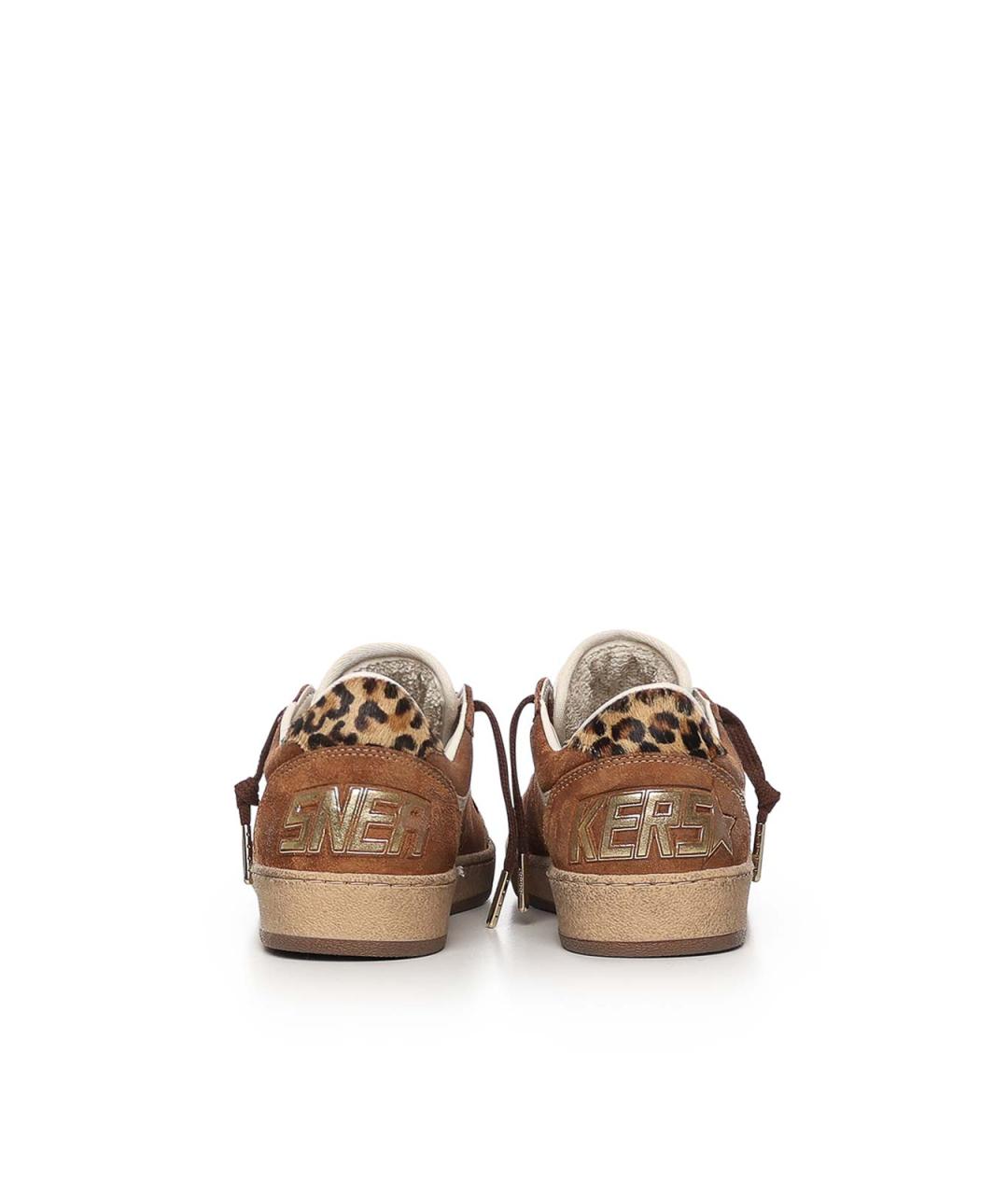 GOLDEN GOOSE DELUXE BRAND Коричневые кожаные кеды, фото 3