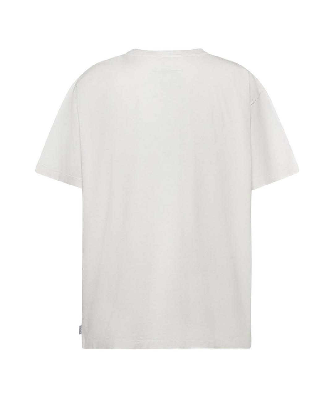 MM6 MAISON MARGIELA Бежевая хлопковая футболка, фото 3