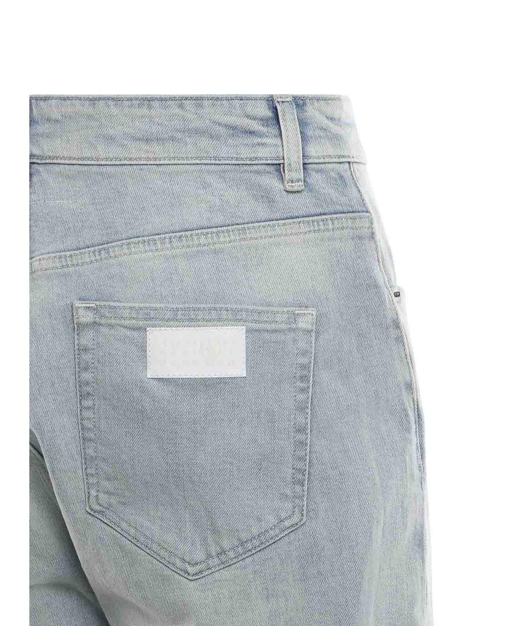 MM6 MAISON MARGIELA Синие хлопковые прямые джинсы, фото 2