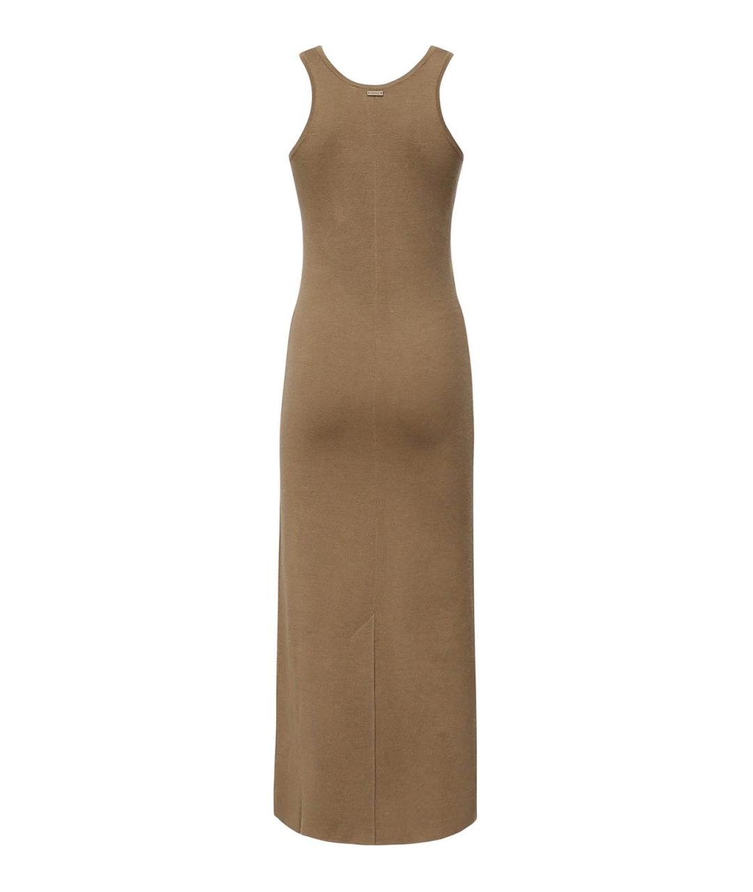 MAX MARA Бежевое шерстяное повседневное платье, фото 3