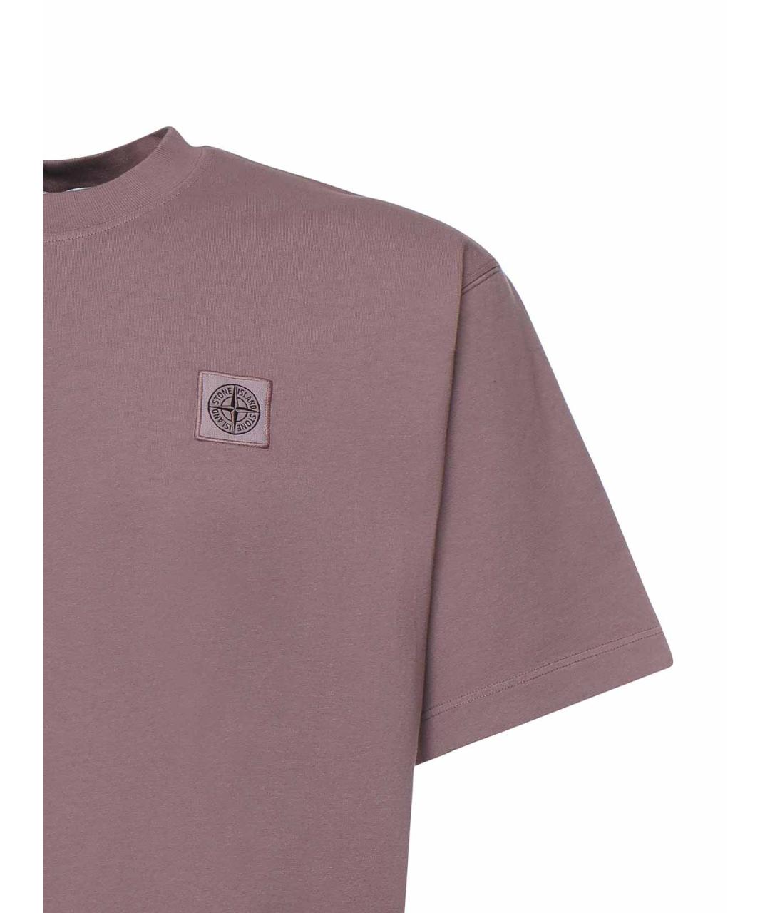 STONE ISLAND Серая хлопковая футболка, фото 2