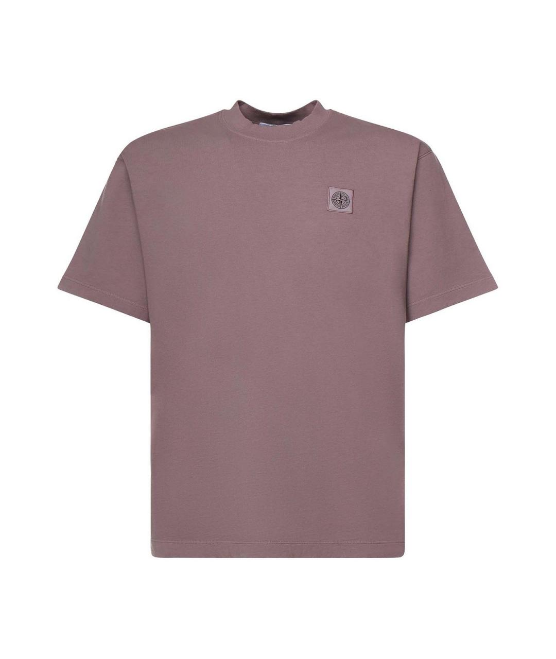 STONE ISLAND Серая хлопковая футболка, фото 1