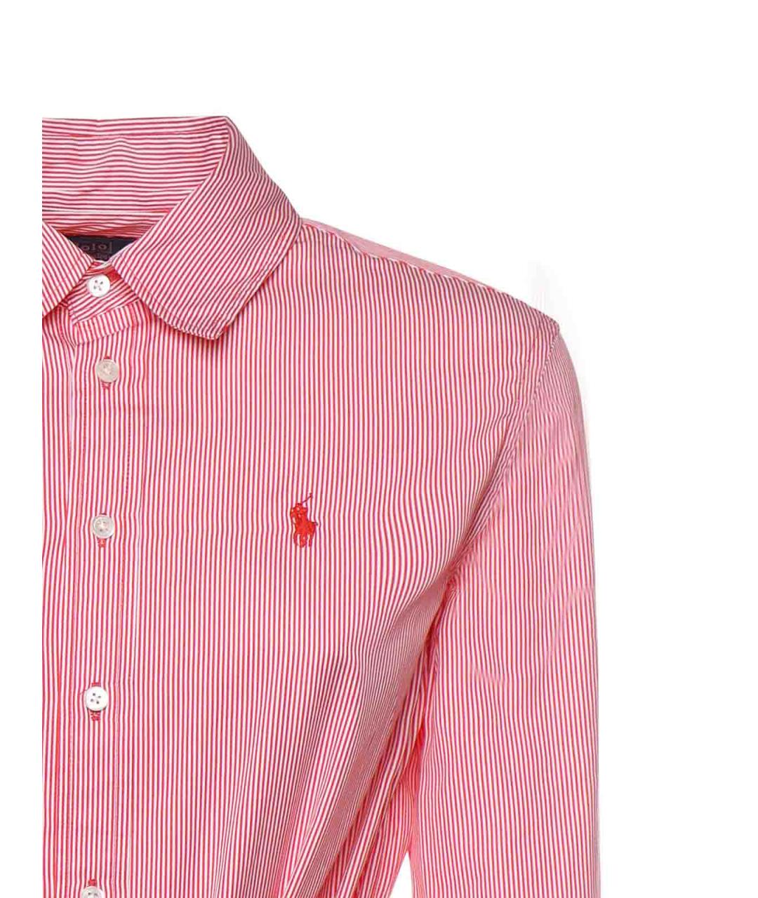 POLO RALPH LAUREN Красное хлопковое повседневное платье, фото 2