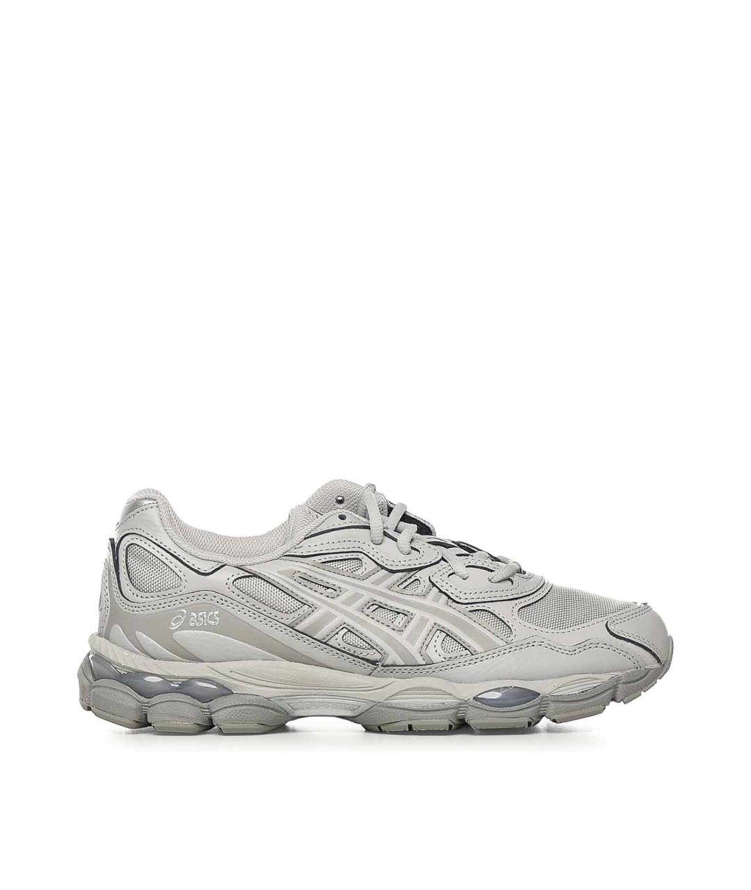 ASICS Серые кожаные кроссовки, фото 1