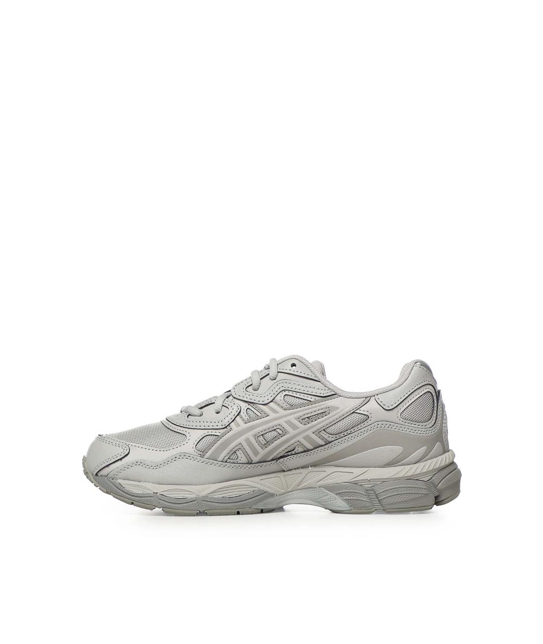 ASICS Серые кожаные кроссовки, фото 4