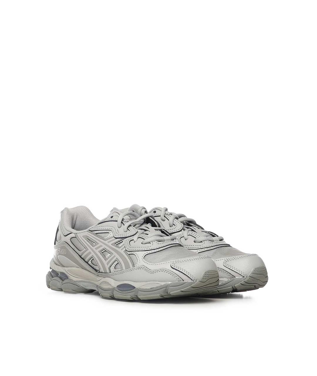 ASICS Серые кожаные кроссовки, фото 2