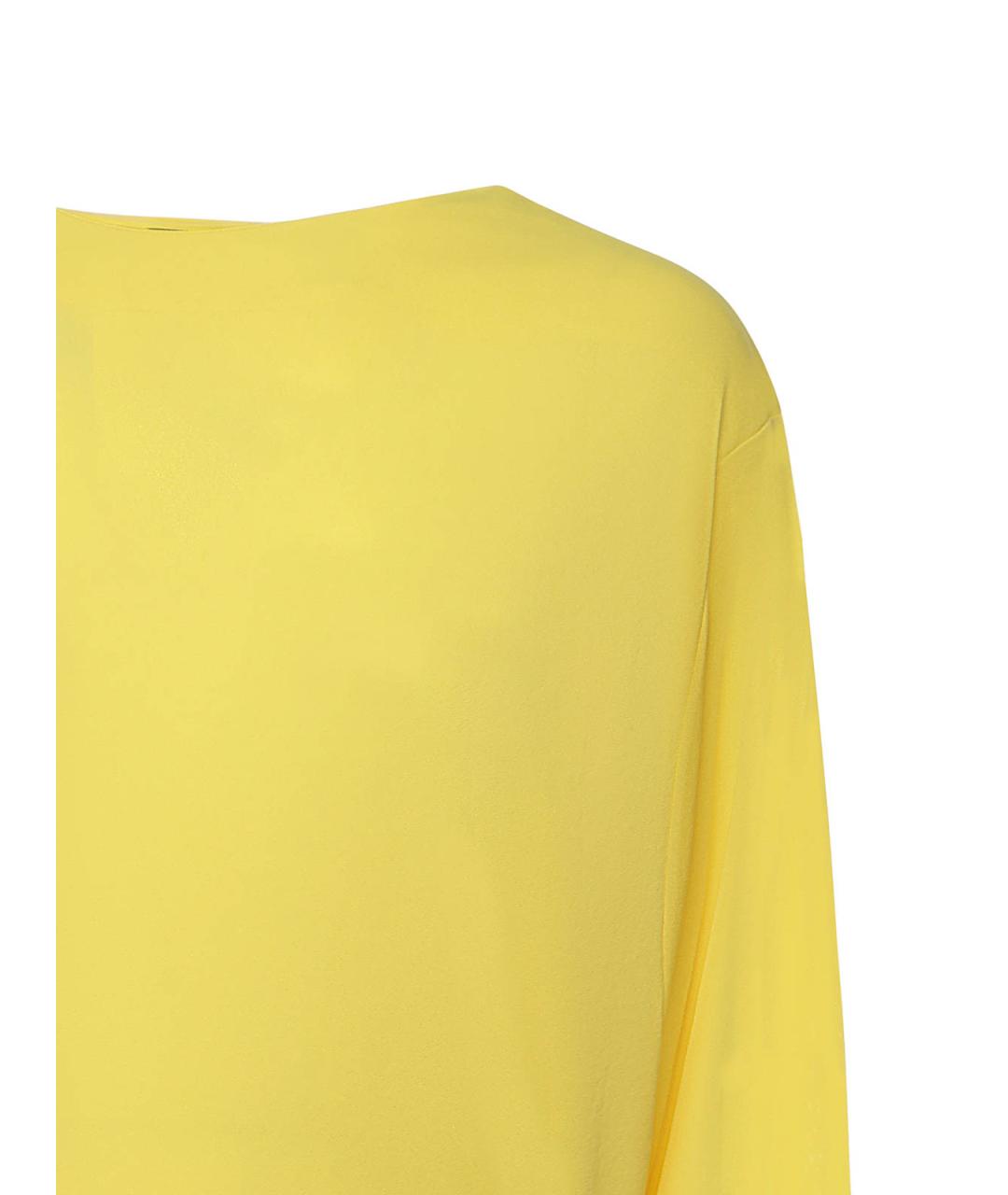 JACQUEMUS Желтое вискозное коктейльное платье, фото 2