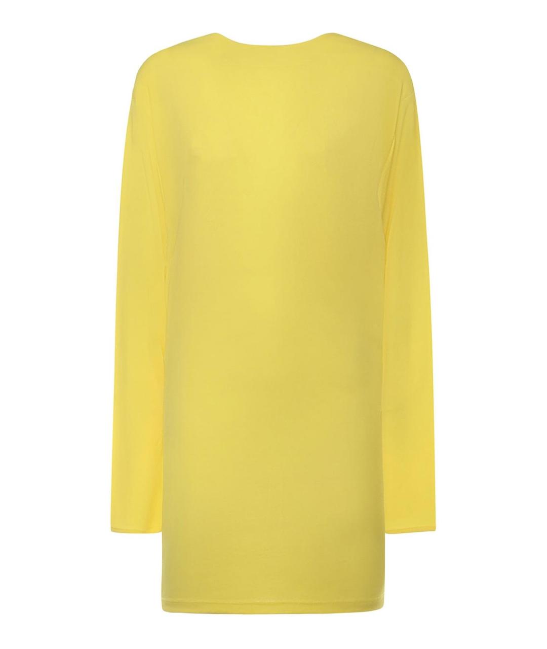 JACQUEMUS Желтое вискозное коктейльное платье, фото 1