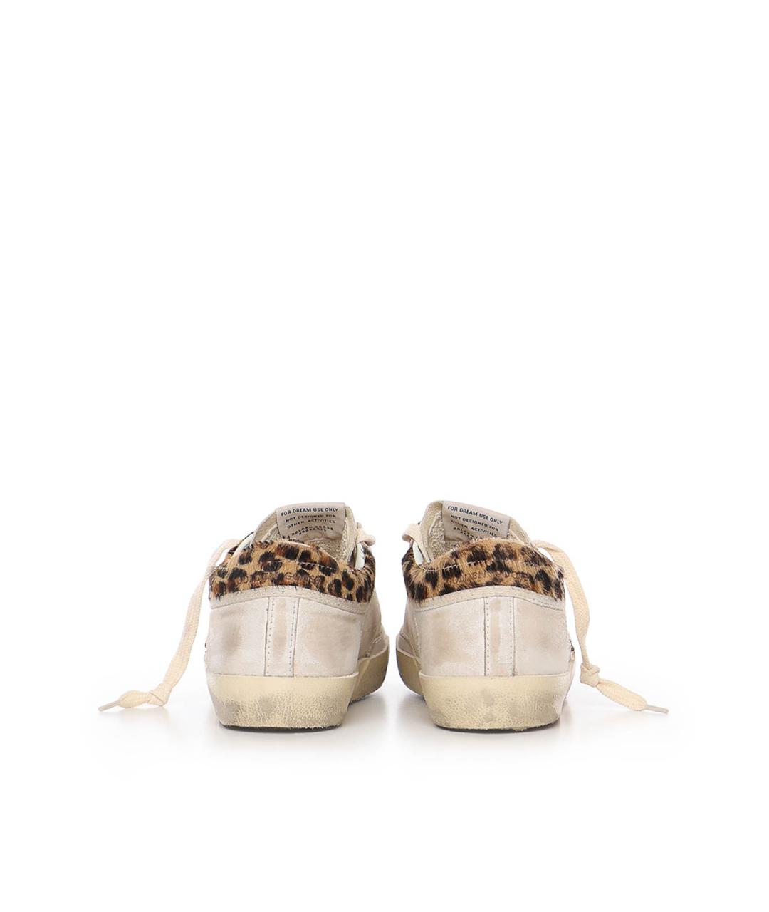 GOLDEN GOOSE Бежевые кожаные кроссовки, фото 3