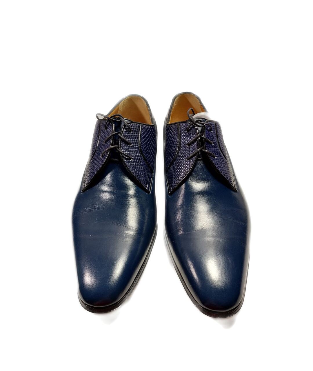 A.TESTONI Синие кожаные туфли, фото 2