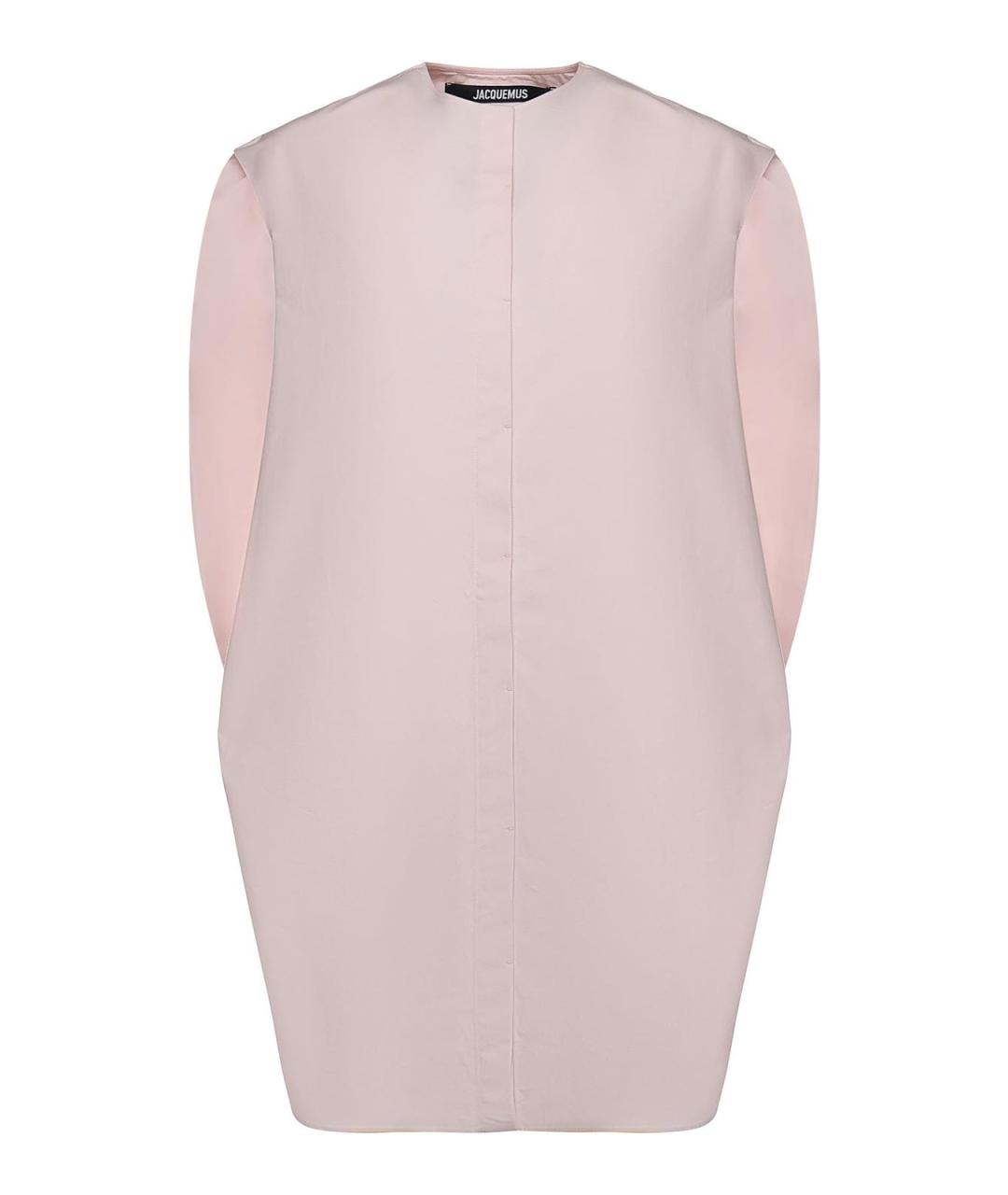 JACQUEMUS Розовое хлопковое повседневное платье, фото 1
