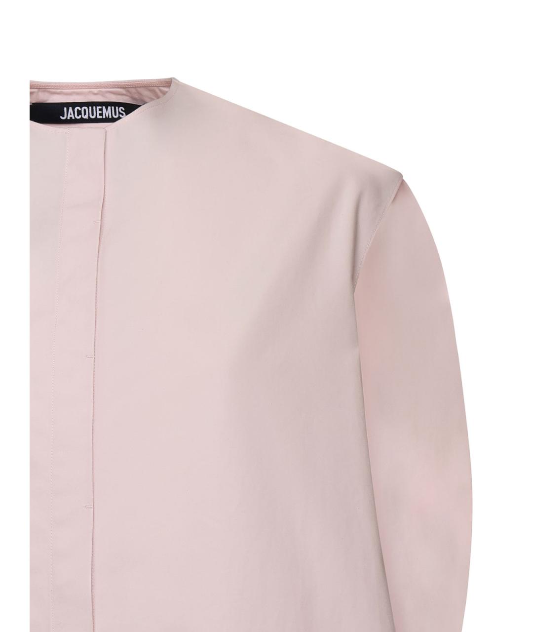 JACQUEMUS Розовое хлопковое повседневное платье, фото 2