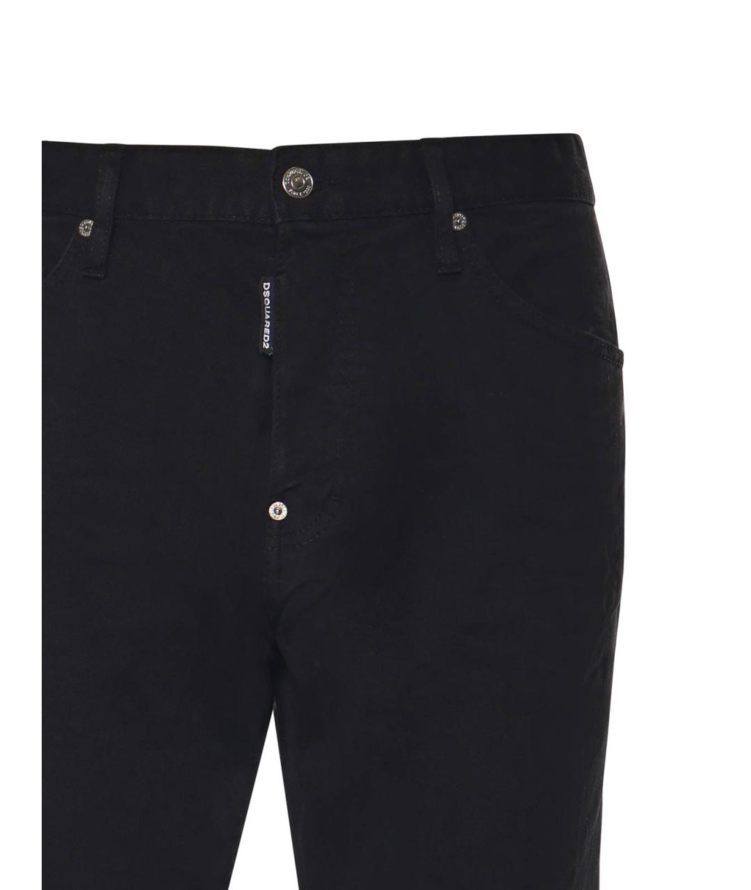 DSQUARED2 Черные хлопковые прямые джинсы, фото 2