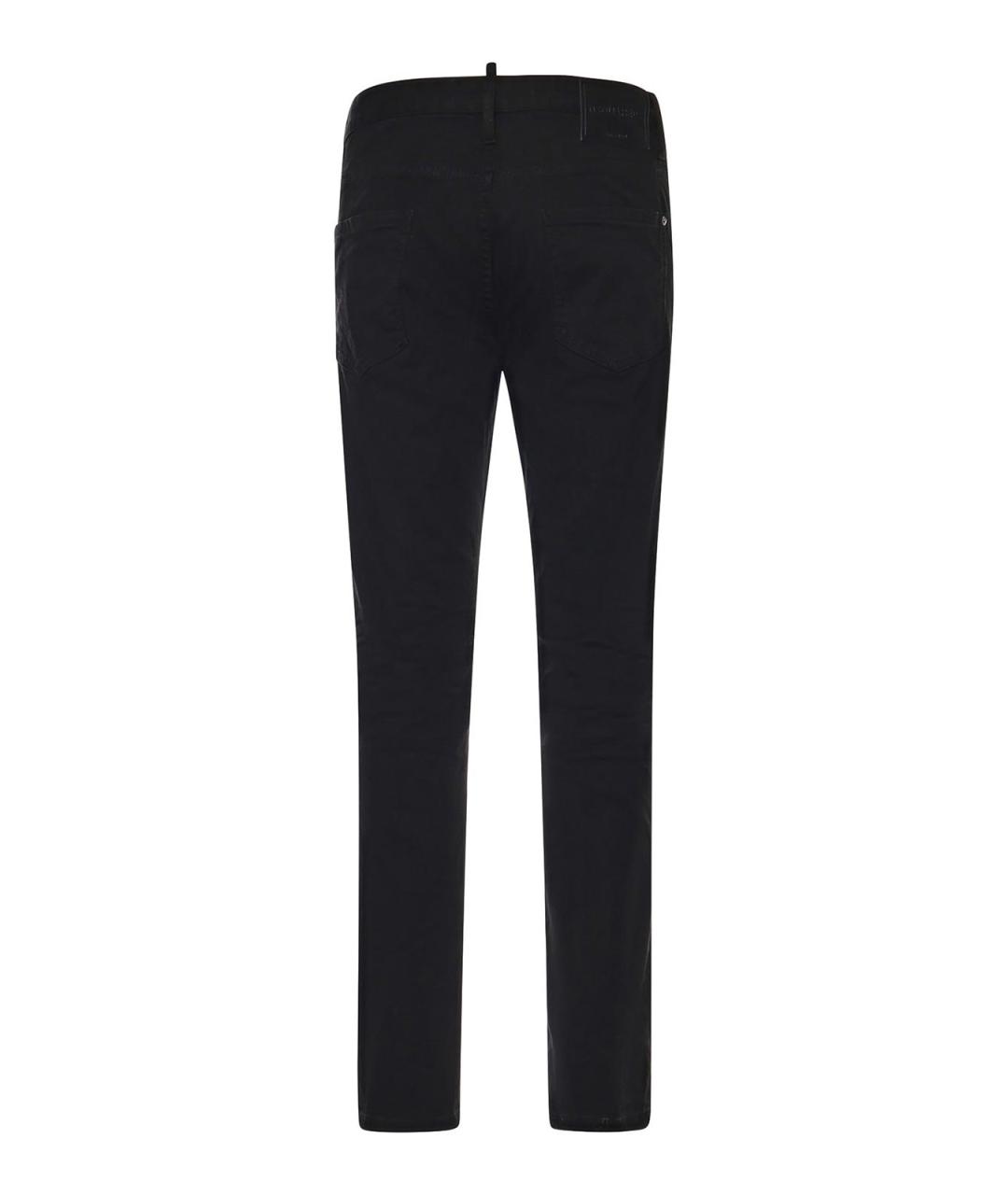 DSQUARED2 Черные хлопковые прямые джинсы, фото 3