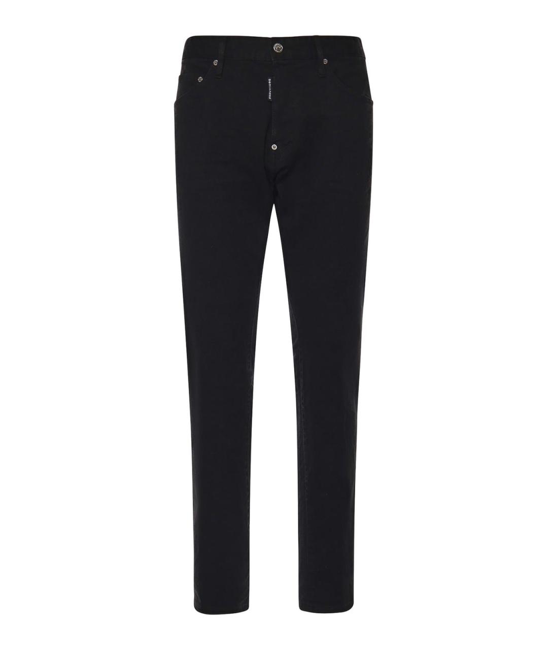 DSQUARED2 Черные хлопковые прямые джинсы, фото 1