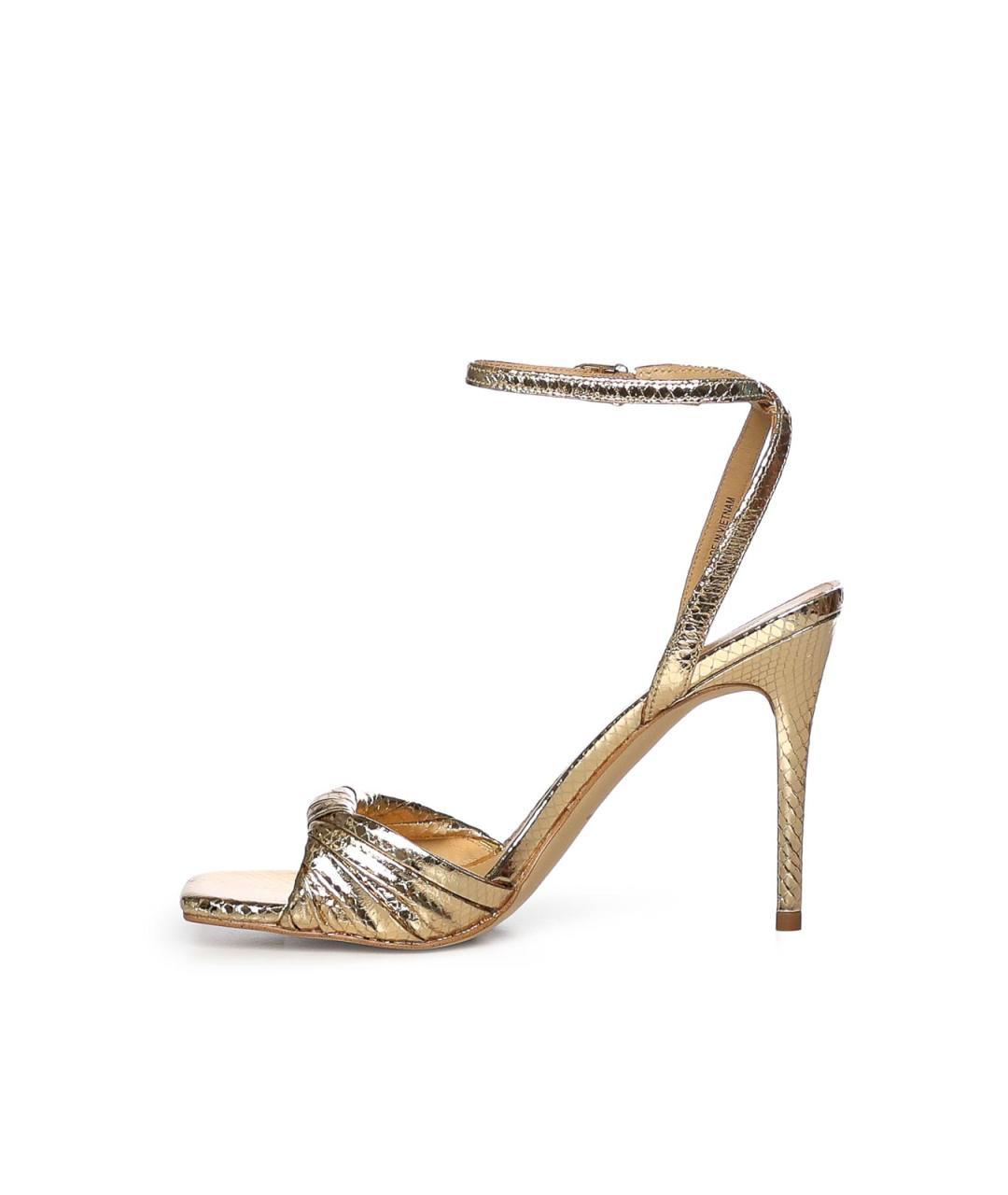 MICHAEL MICHAEL KORS Золотые босоножки, фото 4