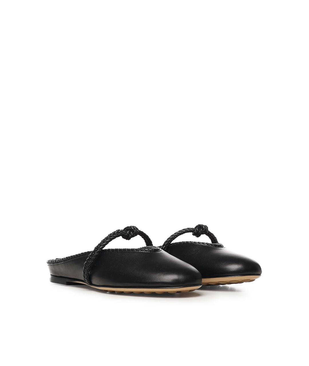 BOTTEGA VENETA Черные кожаные балетки, фото 2