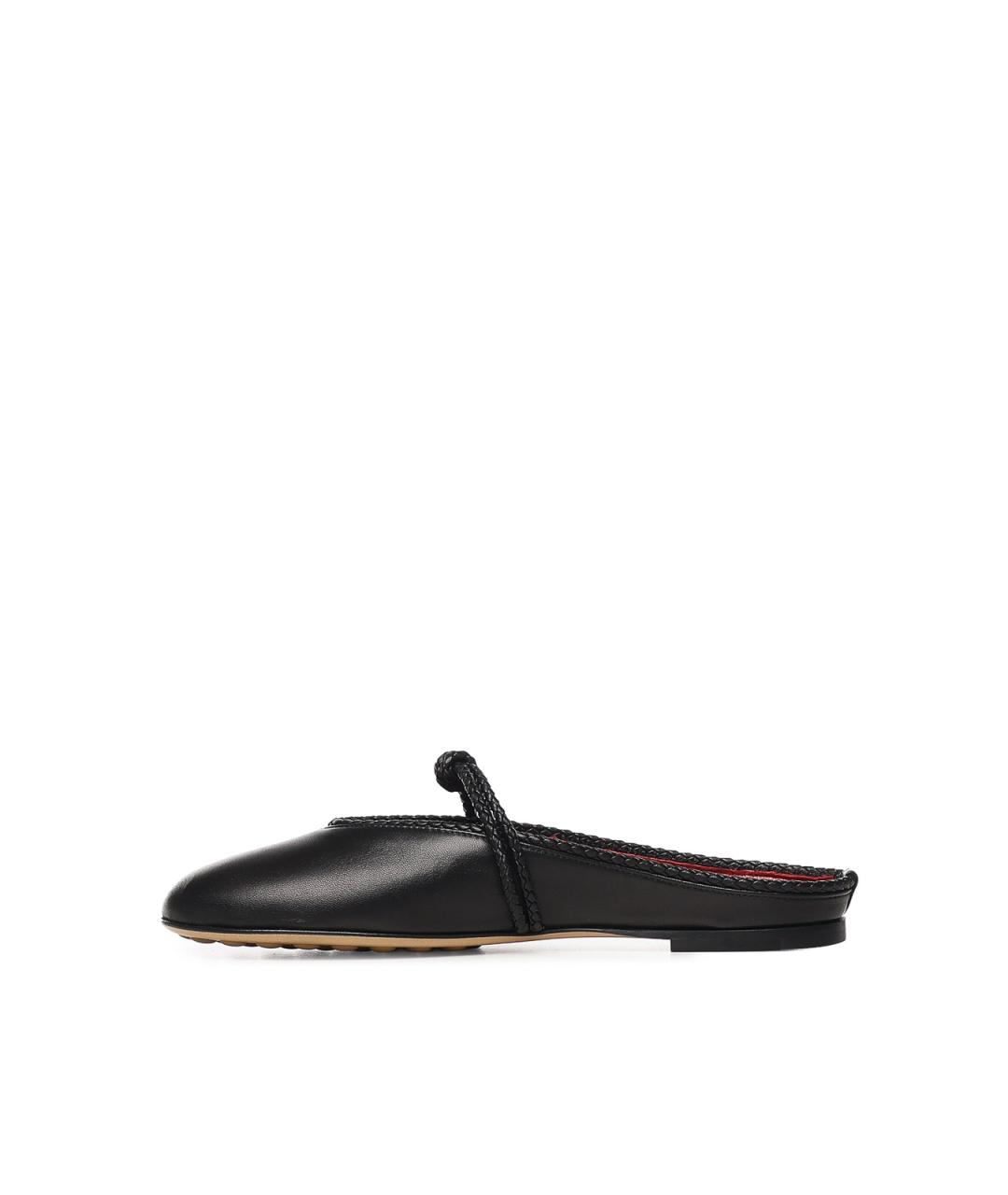 BOTTEGA VENETA Черные кожаные балетки, фото 4