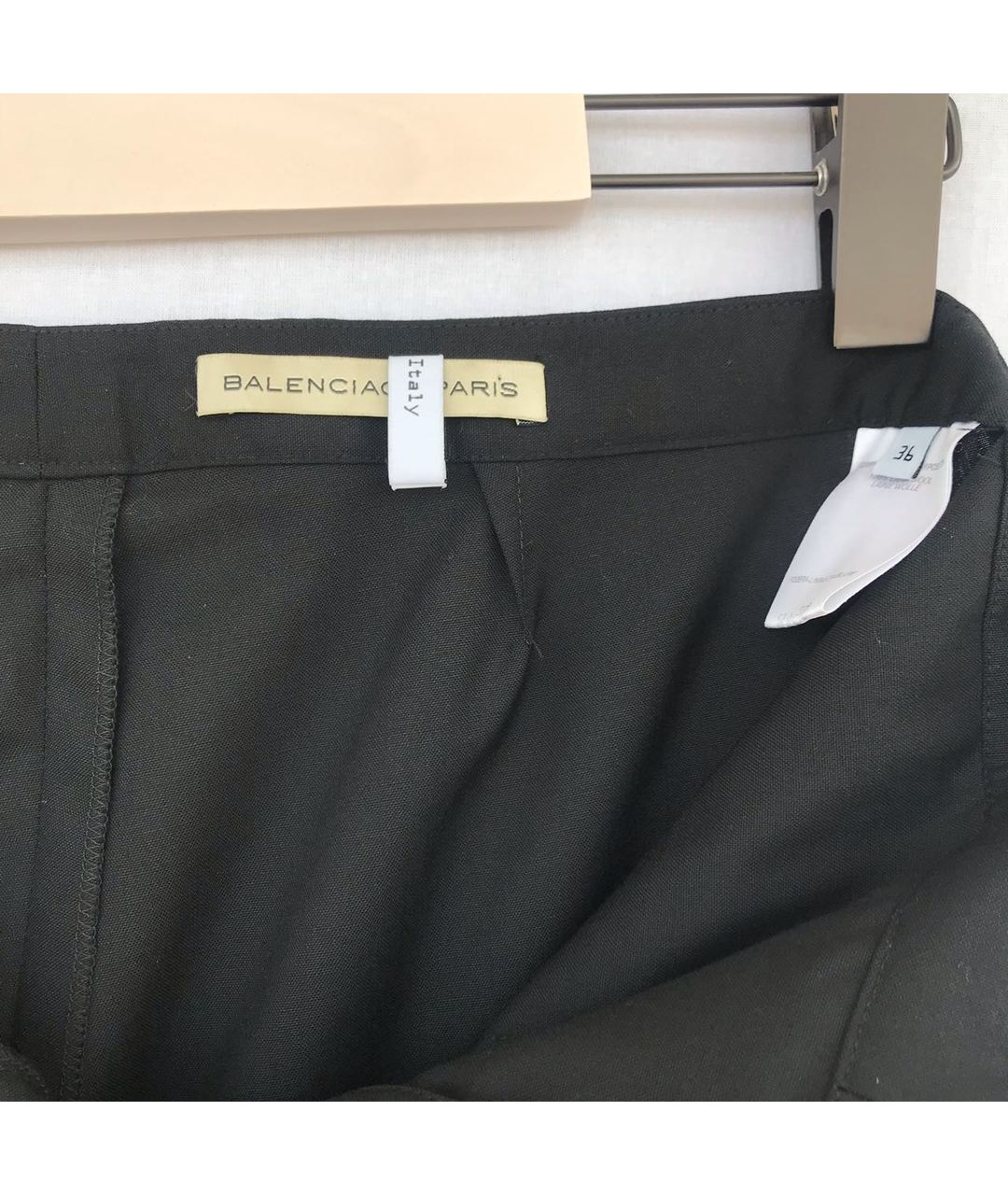 BALENCIAGA Черные шерстяные брюки узкие, фото 3