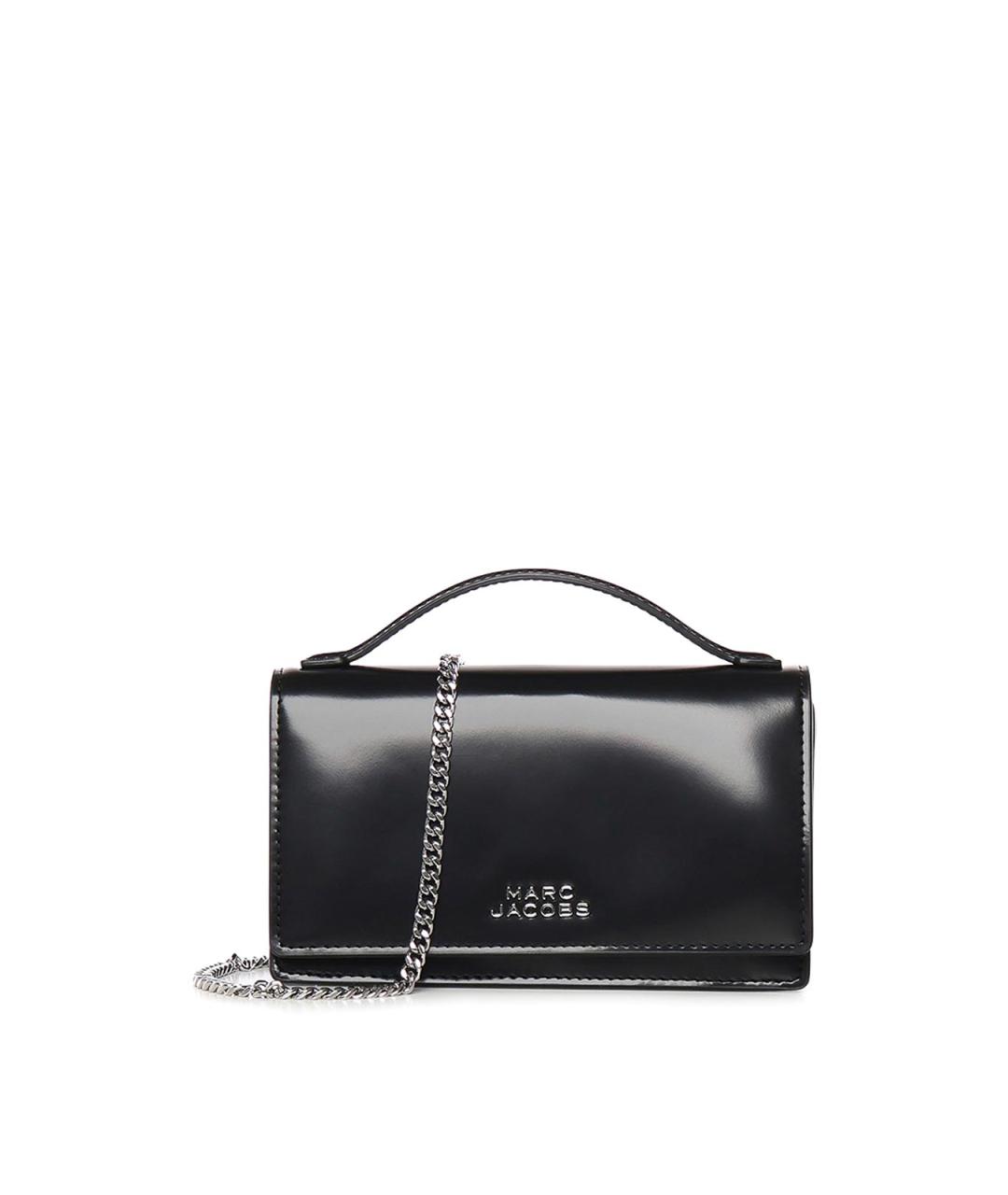 MARC JACOBS Черная кожаная сумка с короткими ручками, фото 1